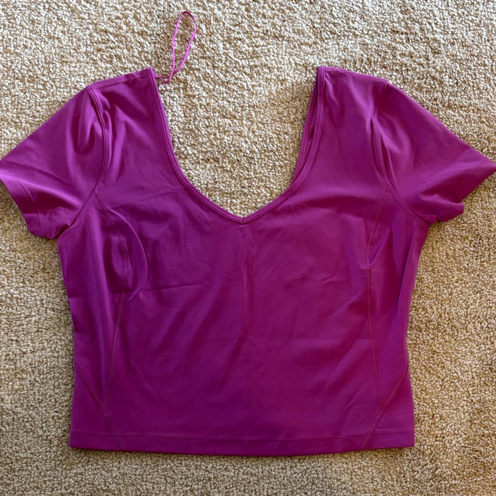Women's lululemon align V-Neck Crop Magenta/Purple